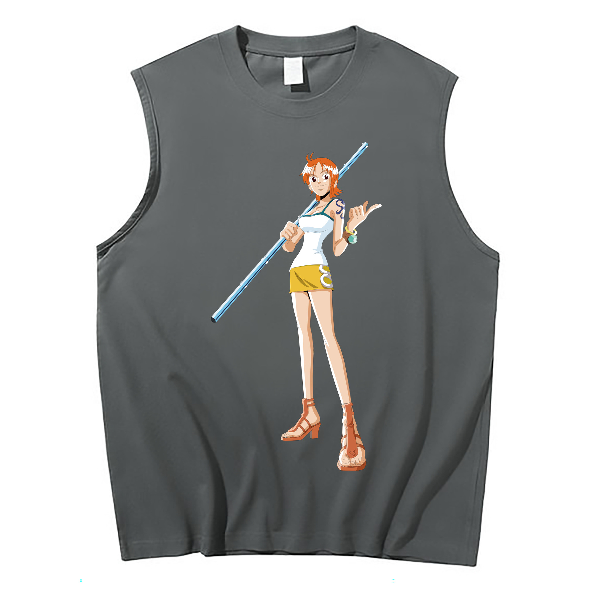 ワンピース ナミ ONE PIECE Nami コットン100％タンクトップ（フロントプリント）